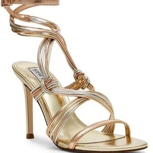 Steve Madden Metallic Gold Strappy Heels